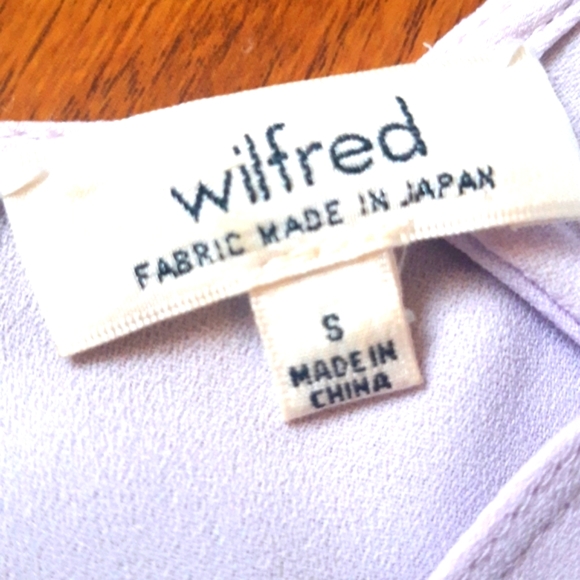 (S)🌺Aritzia Wilfred Free🌺 Sevres Zippered Back Lilac Blouse Ptp 17.5"×L29" - Picture 6 of 9